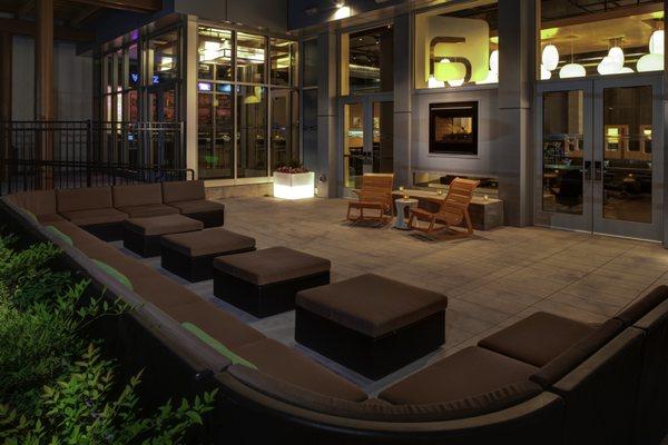 Fireside patio seating