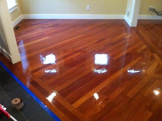 Just finished refinishing this beautiful wood floor in Kirkland,wa