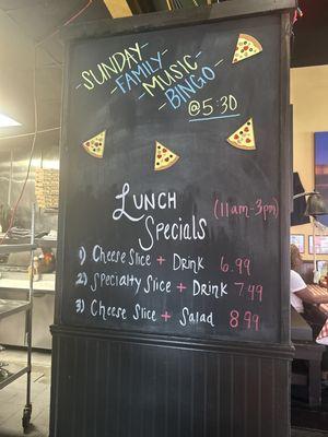 Lunch Special Menu is a nice bargain! The atmosphere is nice and a great place to stop in and eat a quick lunch.