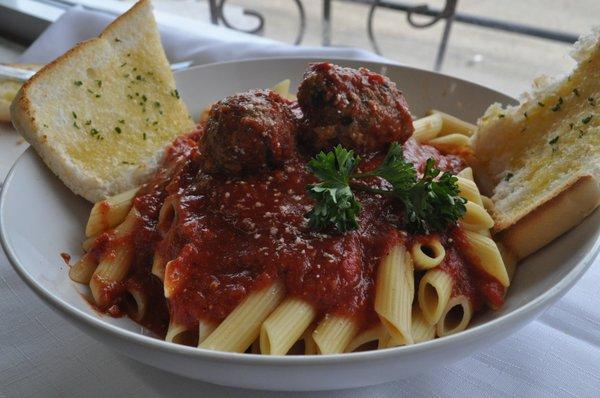 Penne Rosa with our Homemade Meatballs