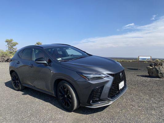 Newly washed car pictured at The Craters of the Moon