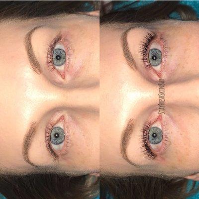 Lash lift with tint.