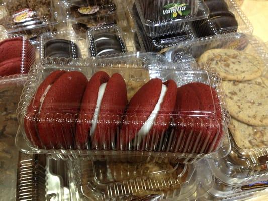 Red velvet whoopie pies!