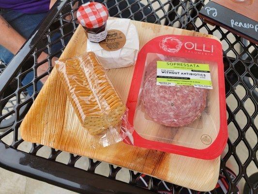 Camembert + Salami + Butterfly Crackers