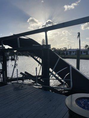 Waterway boat lift cover.