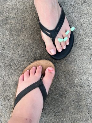 Mommy daughter toes!