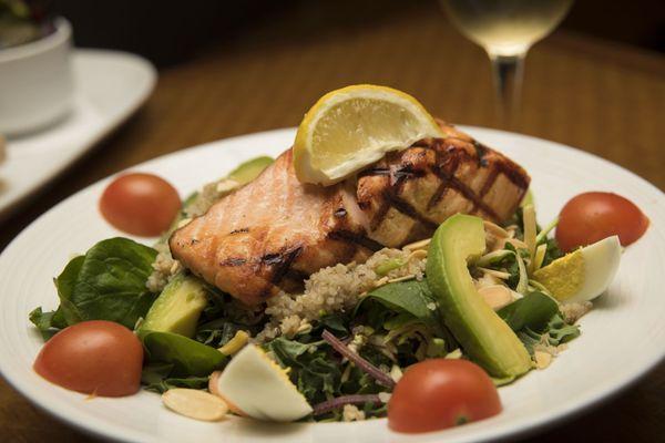 Power Blend Salad with Grilled Salmon