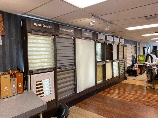 Offering a wide selection of Hunter Douglas window treatment displays