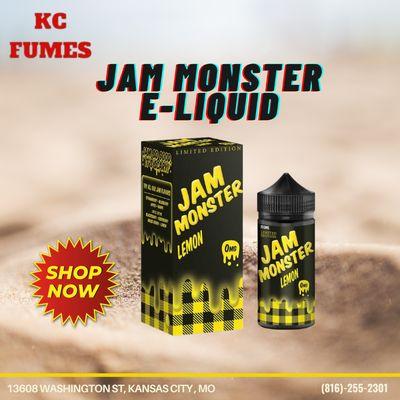 KC Fumes is proud to offer Jam Monster E-Liquid, known for its delicious fruit and pastry flavors that satisfy vapers' cravings.