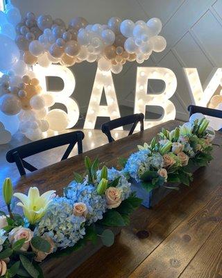 Baby shower centerpiece's