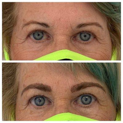 As we age eyebrows get scarce in the center and on the ends creating fuller brows gives us a more youthful appearance.