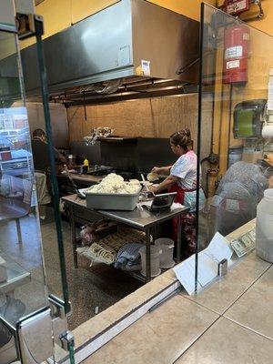 Making fresh tortillas