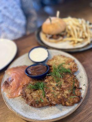 Salmon latkes