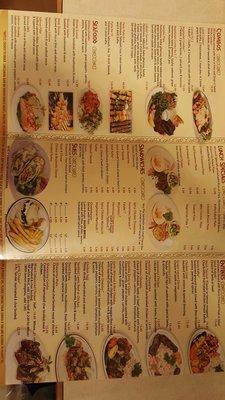 Take out menu.