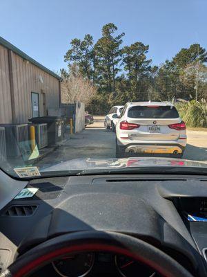 The longest, slowest drive thru in Ascension Parish.