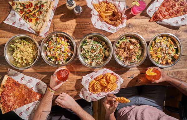 Atomic Cowboy home of Denver Biscuit Co & Fat Sully's NY Pizza, fresh Salad