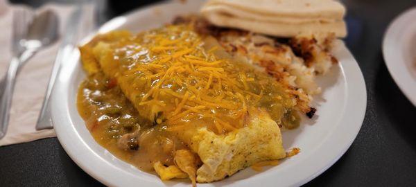 Green Chili & Cheddar Omelet