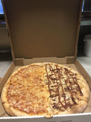 Half bbq chicken & half plain