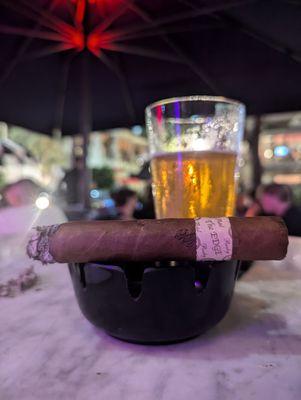 Cigars and La Rubia beer