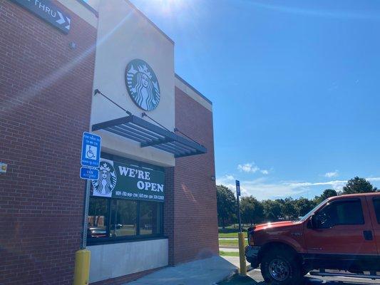 Outside of Starbucks located at Robins AFB