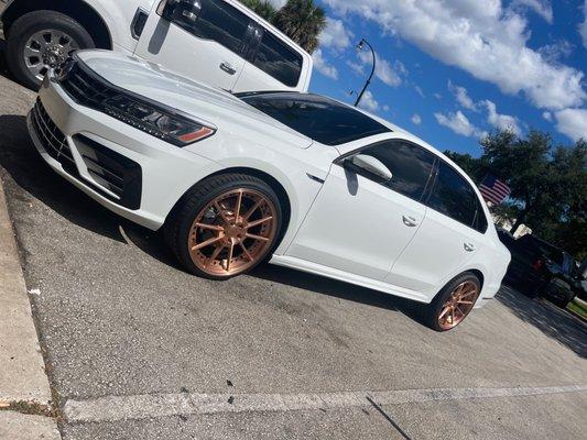 Forgiatos look so good on my white Passat.