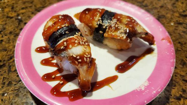 Grilled eel sushi