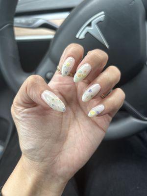 Milk bath nails for spring