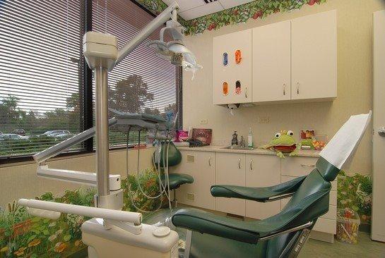 One of our eight patient care rooms.  Parents are invited back for most of our procedures.