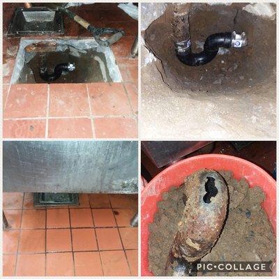 Restaurant Floor drain Ptrap replacement