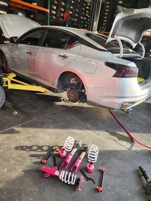 GOD SPEED COILOVERS ON NISSAN ALTIMA