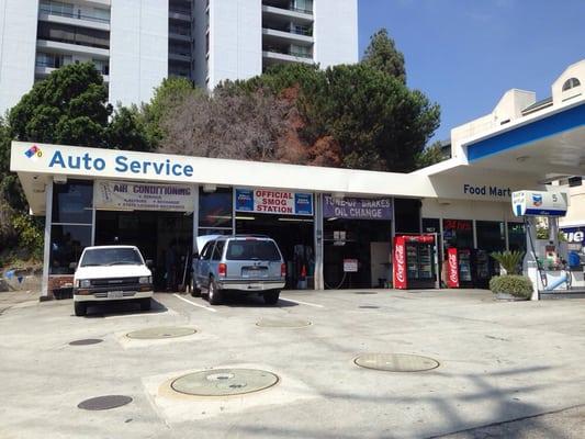 Automotive service bays.