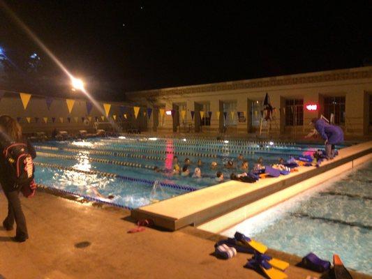 Busy pool at night!