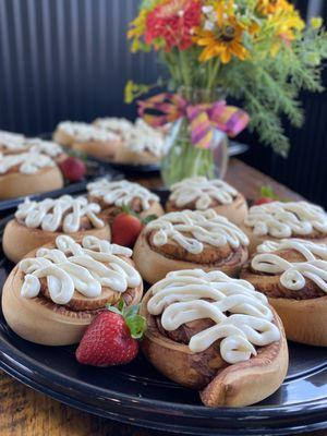 Catering: Cinnamon Rolls with homemade cream cheese icing.