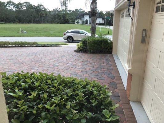 The "After picture" of the great job that was done restoring our pavers!