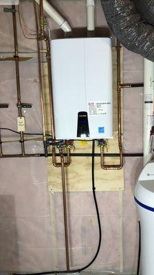 This is the most efficient dependable tankless that will give endless hot water and save tons of natural gas.