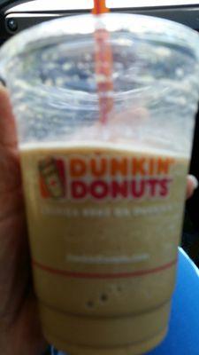 Caramel Frozen coffee. Cool caffeine