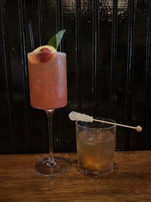 Fields of berries and rock candy old fashioned