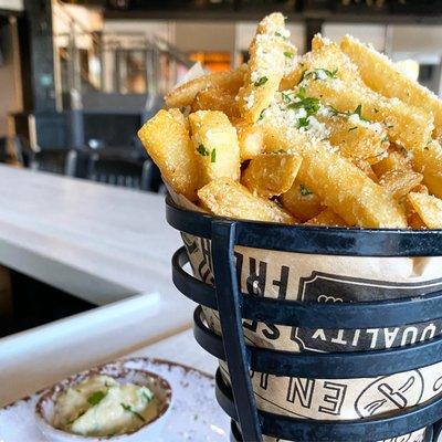 Truffle Fries with Parmesan Hefeweizen Aioli