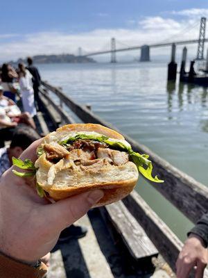 So good! Worth the wait in line. The Rotisserie Porchetta Sandwich was only $12 I think? And it was tons of food