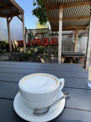 Cappuccino on the patio