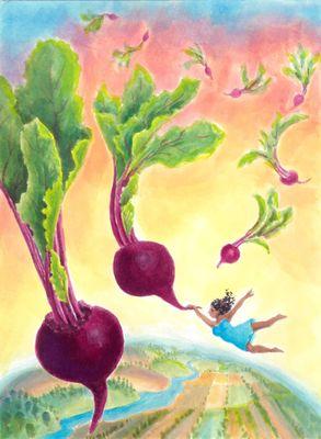 "Beets" from Women Dancing with Vegetables collection