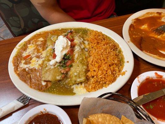 Grilled shrimp Enchiladas Del Mar