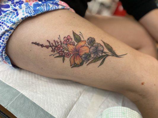 Floral piece by Lew