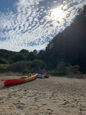 Camping on Marshall Beach