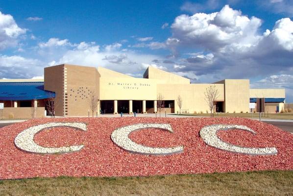 A beautiful day showcases the Dr. W. D. Dabbs Library, located on the east side of our campus.