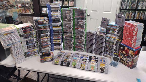 Huge video game collections for trade or purchase, from every console generation.