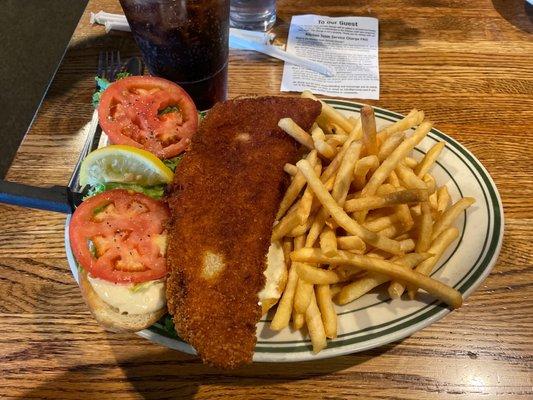 Walleye Fillet Sandwich