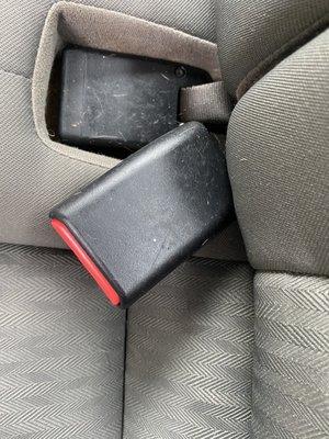 The seat belt attachments