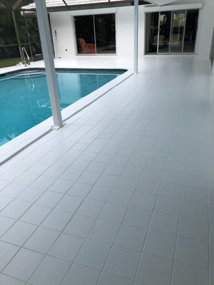 third coat on the pool deck complete