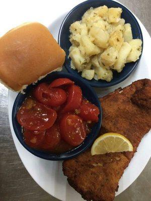 All you can eat in house Deep Fried Haddock with Homemade parsley potatoes & stewed tomatoes. Served on Wed and Fri from 11am-close.